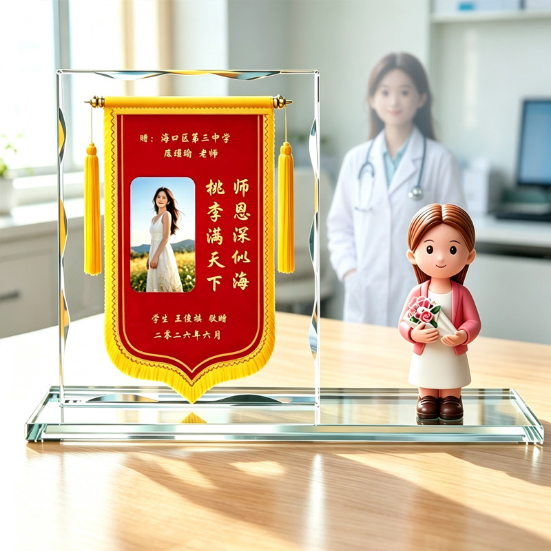 2027新款水晶锦旗私人订制摆件