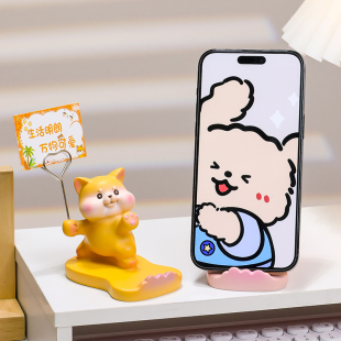 可爱便签夹立式标签夹送老师夹子摆件创意手机支架办公桌面工位小