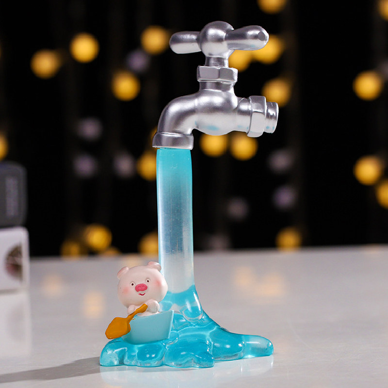 时光流淌可爱小兔子坐浪花儿童学生礼物创意树脂儿童房装饰品摆件