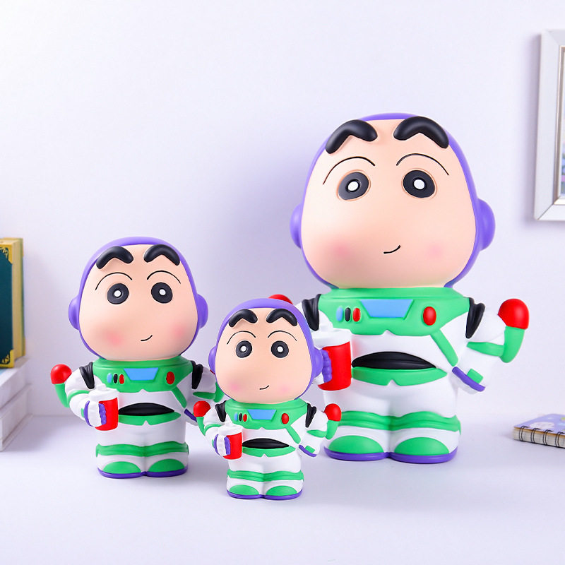 卡通蜡笔小新存钱罐手办摆件儿童男孩生日储蓄罐防摔大号可爱模型