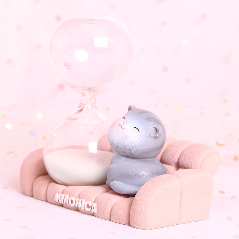 猫咪儿童生日礼物沙漏计时器玩具