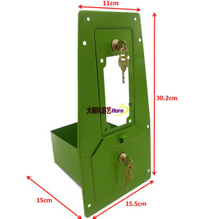 钱盒/摇摆机配件/防盗硬币盒|防盗钱盒配锁/钱箱/绿色坦克