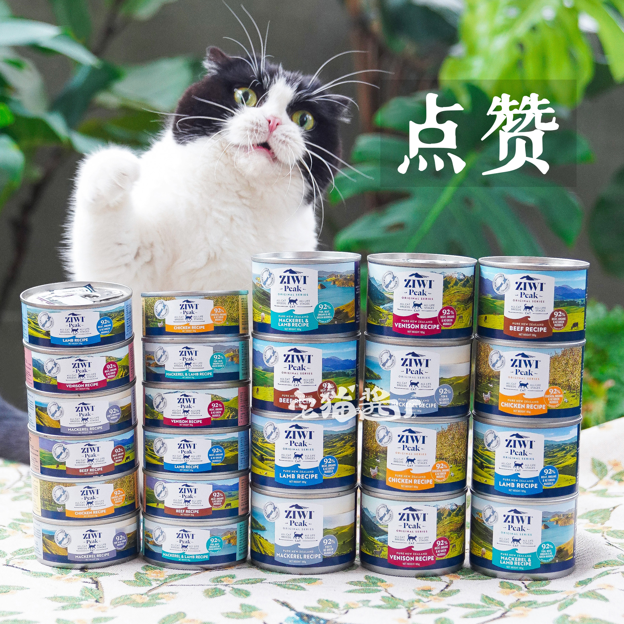 宅猫酱 ziwi滋益巅峰猫罐头鸡肉牛肉鳕鱼猫湿粮进口营养主食罐6罐 - 封面