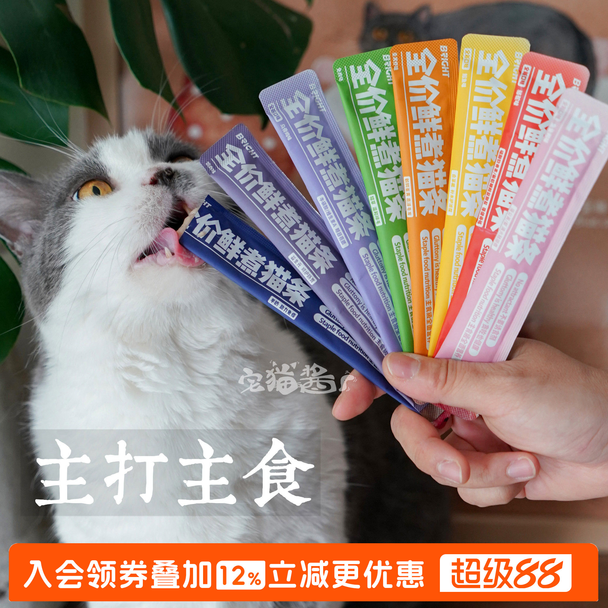 布兰德全价鲜煮功能主食猫条图片