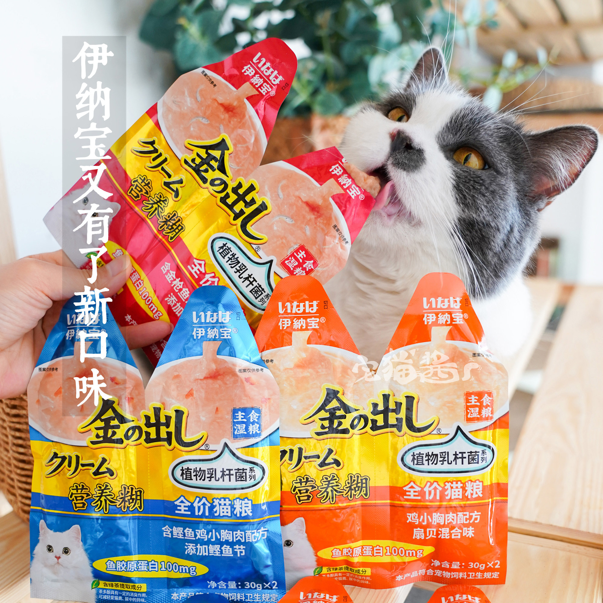 伊纳宝营养糊奶昔猫咪零食湿粮包图片