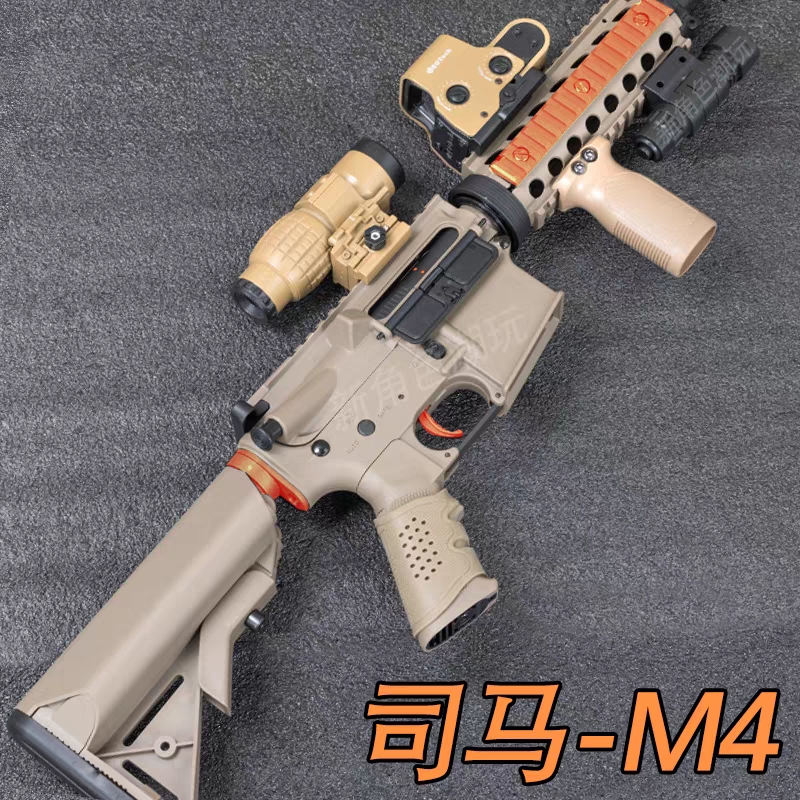 M416军典司马电动玩具枪仿真M4CQB连发锦明8代M4A1升级版CS吃鸡枪