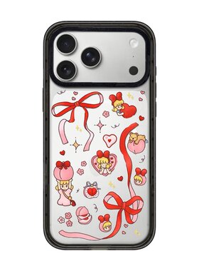 【韩国】新年捧花少女拥喜乐透明适用苹果17promax壳iphone16plus保护15/1413pro磁吸Magsafe12ins11