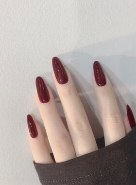 24Pcs/Box Red Ballerina Fake Nails Press On Nial Art Tips Fa