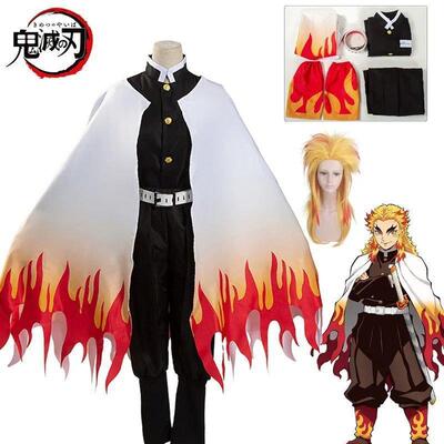 Anime Demon Slayer Rengoku Kyoujurou Cosplay Costume Kimetsu