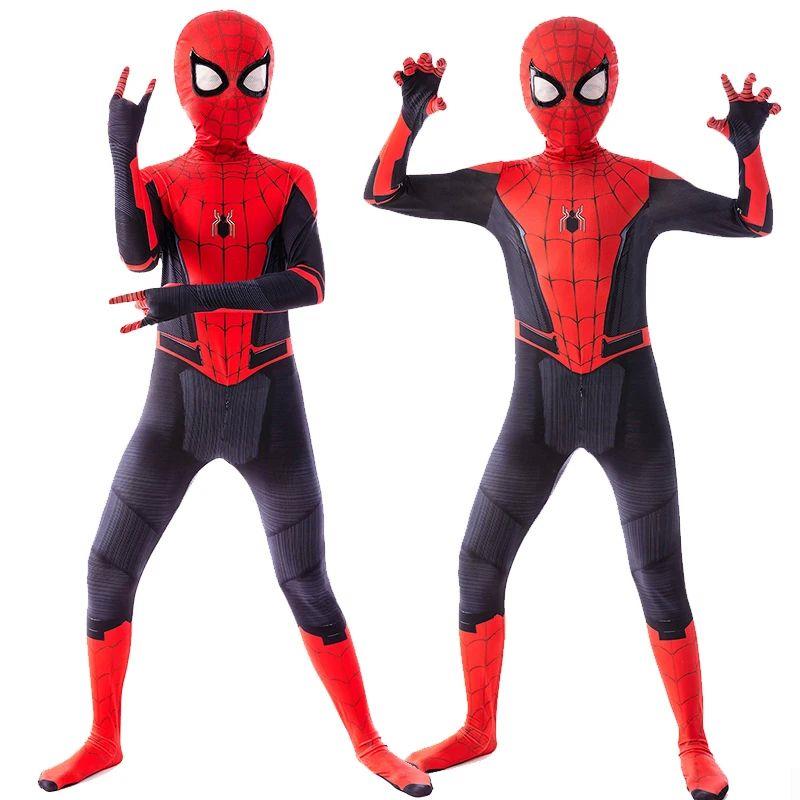 Spiderman Cosplay Costume Kids Spider Man Far From Home 模玩/动漫/周边/娃圈三坑/桌游 COSPLAY配件/道具/人偶服 原图主图