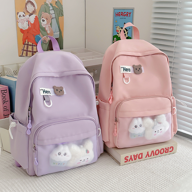 韩版女童时尚可爱旅游背包小学生中大童补课双肩包儿童春游包包潮