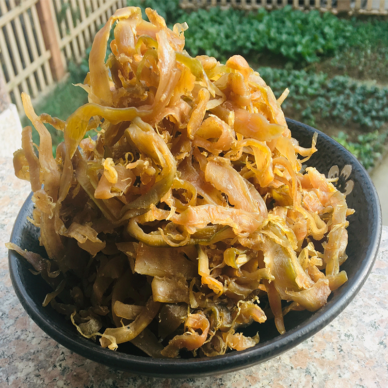 新品多味纯笋丝干袋装即食天目山笋丝花生豆休闲散装零食特产500g