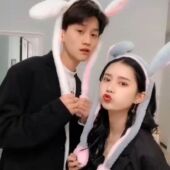 抖音同款 兔子头箍可爱发箍一捏气囊会动 兔子发卡网红兔耳朵发箍