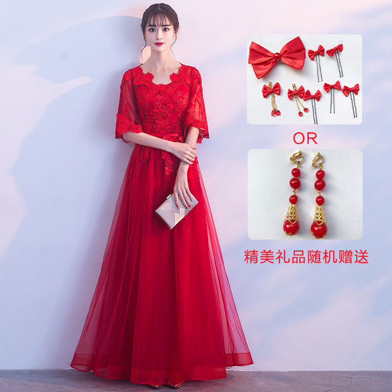 Show thin Self cultivation Evening dress Lace Chinese style Wedding dress Back door service Dress Spring and summer Jubilation show Toast clothing Paigein the Women's clothing/Boutique , Wedding/Cheongsam/Formal dress , Formal dress/Evening  category - from Buy2taobao.com to provide professional Taobao agent buy service