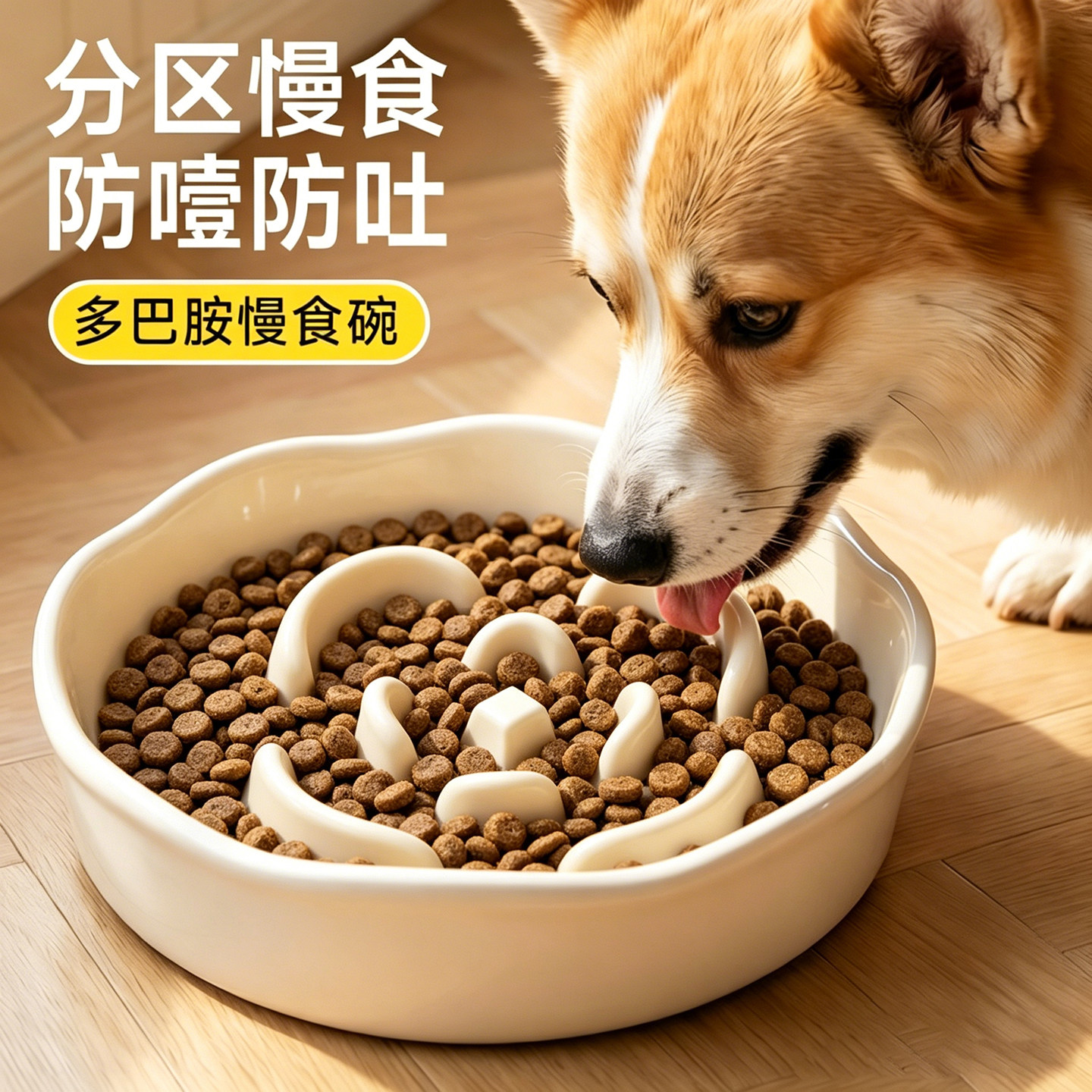 狗狗慢食碗狗碗陶瓷防打翻防噎图片