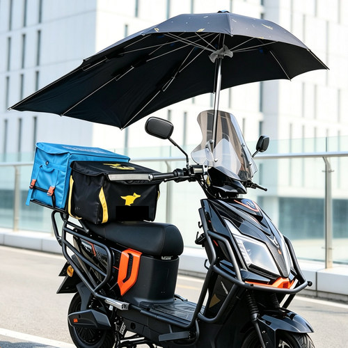 外卖电动车雨伞棚可折叠雨棚