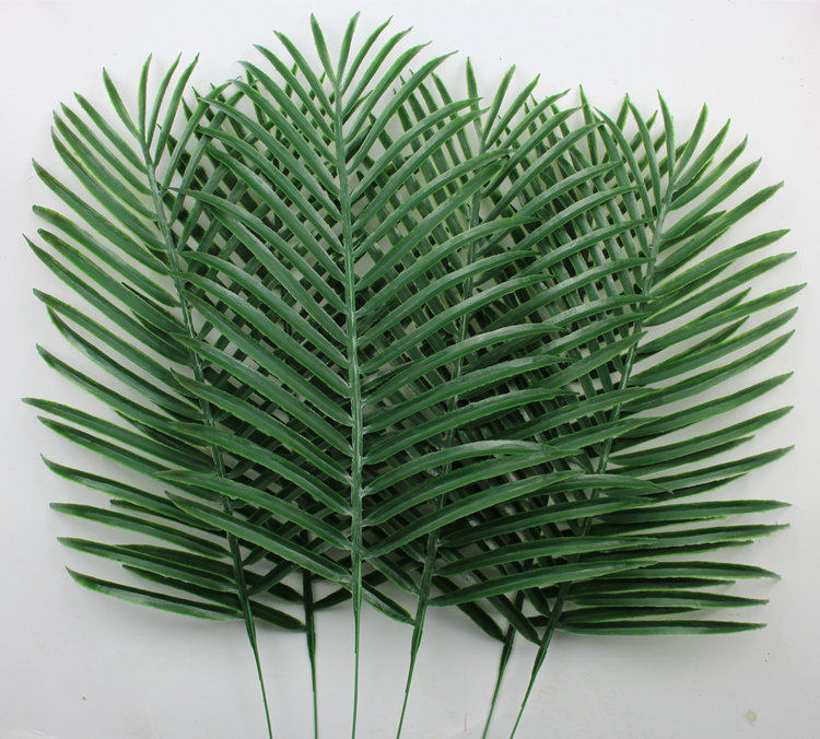 散尾葵树叶仿真叶子假花小椰树叶花篮插花绿色装饰假叶子塑料树叶