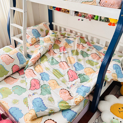 卡通纯棉被套单件100全棉学生被被罩儿童男童恐龙150x200x230床品
