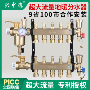 兴中德大流量全铜分水器