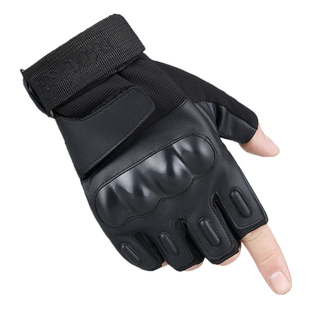 战术半指手套男款军迷特种兵户外骑行摩托车搏击训练防滑露指手套