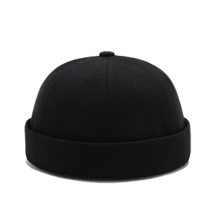 帽子春夏季雅痞帽工装薄款地主帽女日系无檐西瓜寸头瓜皮帽男圆顶