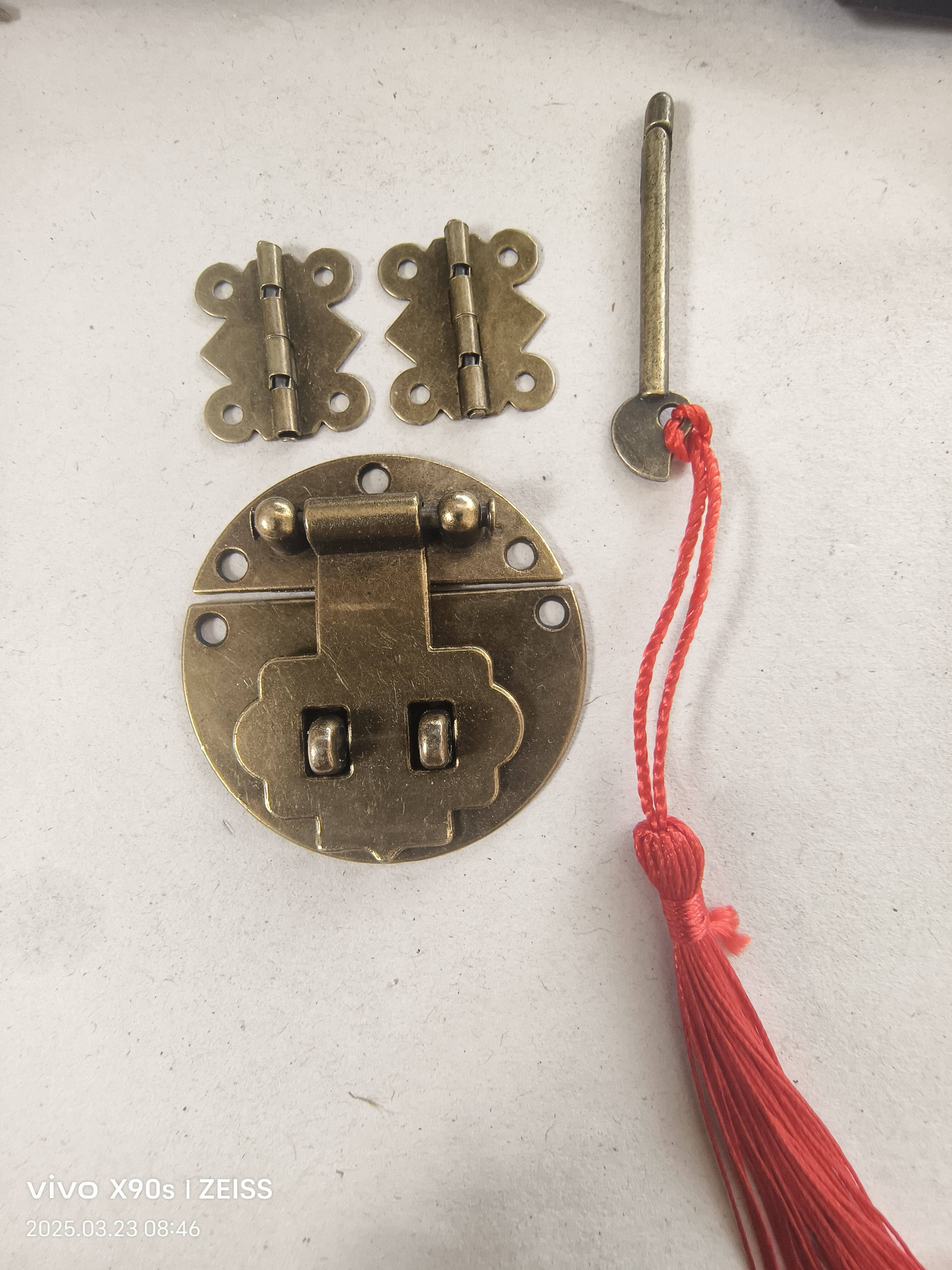 复古中式木盒锦盒花瓶锁扣搭扣锁扣仿古箱扣合金暗扣卡扣金首饰盒