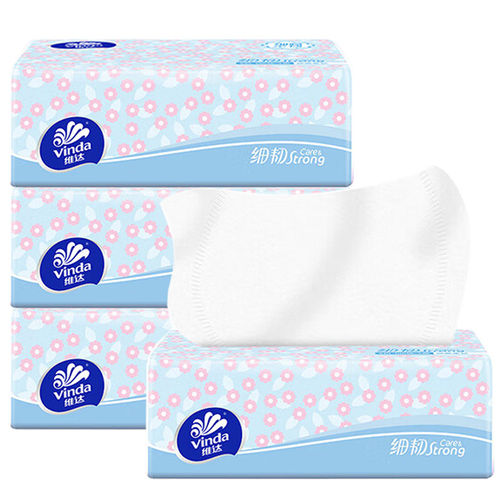 维达细韧100抽3层加厚家用实惠一包装餐巾面巾纸擦手纸厕所卫生纸