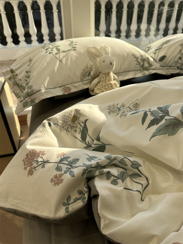 100s高支长绒棉法式印花四件套