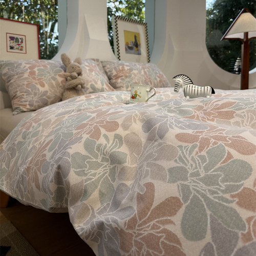 田园文艺彩色碎花磨毛床上四件套