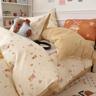 卡通可爱魔法星人床上四件套全棉