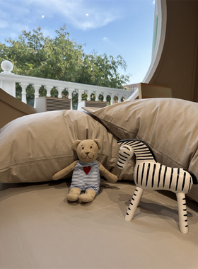 灰色水洗棉简约纯棉床笠床单单件1.35保护套全棉舒适床罩学生宿舍