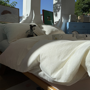 ins小清新少女心简约纯色云川黄枕套四件套全棉纯棉1.5m1.8米