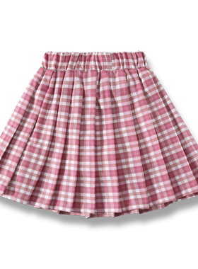 女童jk制服粉色日系夏季百褶裙