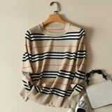 Осенний приятный телу тонкий лонгслив, нарукавники, трикотажный свитер, 2021 года, в корейском стиле, круглый воротник