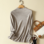 内搭套头宽松打底针织衫 半高领毛衣女安迪绒2021秋冬新款 长袖 上衣