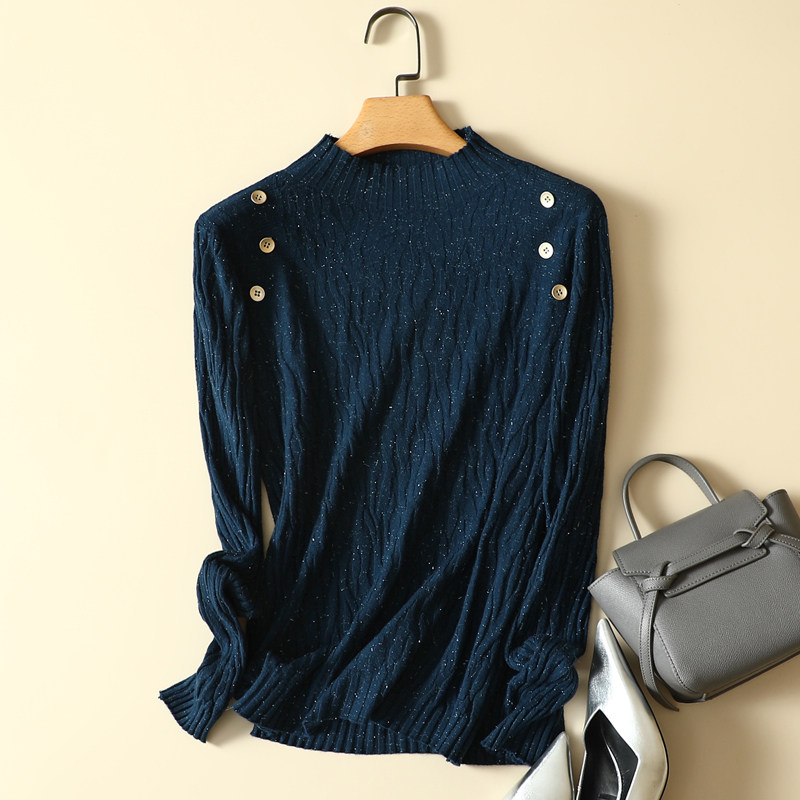 半高领打底衫女春装新款韩版宽松套头显瘦针织衫内搭洋气立领毛衣,女装/女士精品,毛衣,淘宝优惠券,粉丝福利购,淘宝优惠卷