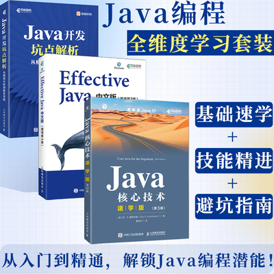 全三册】java核心技术速学版/Effective Java中文版（原书第3版）/Java开发坑点解析 从根因分析到最佳实践 java编程从入门到精通