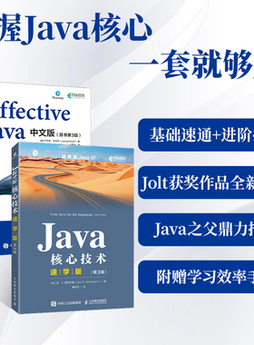 【套2册】2024年全新译本 Effective Java中文版 原书第3版 /Java核心技术 速学版  第3版 Java从入门到精通Java语言代码核心技术