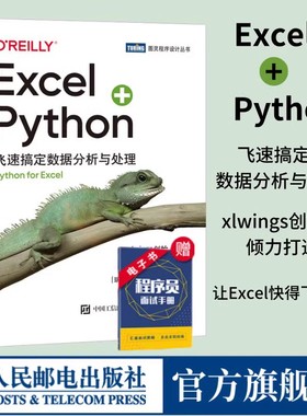 【出版社旗舰店】Excel+Python 飞速搞定数据分析与处理python编程从入门到实战办公软件应用从入门到精通excel数据分析电脑教程书