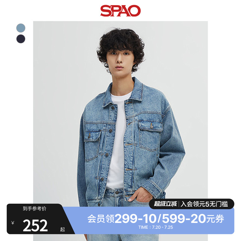 SPAO牛仔夹克外套翻领