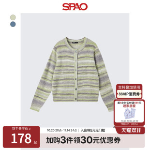 宽松女士圆领长袖 通勤气质时尚 毛衣 冬季 SPAO韩国同款
