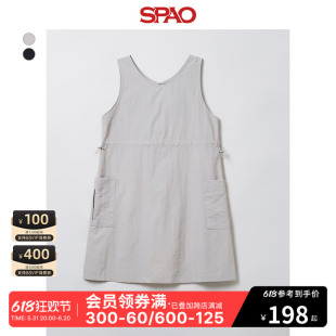 连衣裙SPOWE37W04 SPAO韩国同款 新款 2024年夏季 女士韩版 吊带无袖