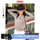 SPAO韩国同款 秋季 女士简约时尚 易搭针织毛衣开衫
