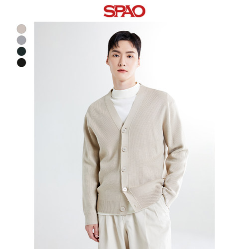 SPAO秋男士针织毛衣开衫