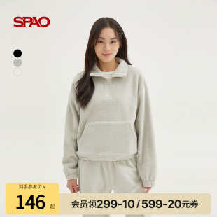 女士简约休闲日常立领外套 新品 SPAO韩国同款 2026年春季