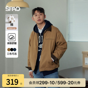 男女同款 新品 复古宽松翻领外套 2025年冬季 SPAO韩国同款