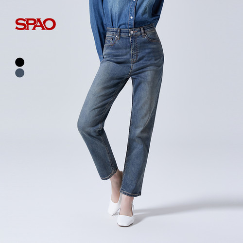 SPAO夏季新品直筒牛仔裤