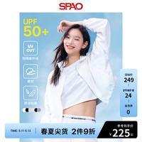 SPAO韩国同款2024春季新款女士时尚短款UPF50+防晒外套SPJJE23G01