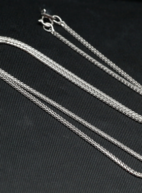 古典加厚镀白金意大利百搭锁骨链
