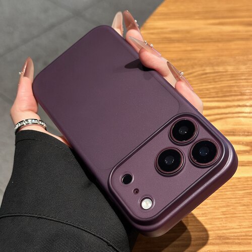 勃艮第酒红肤感磨砂外壳适用苹果18promax手机壳超薄iphone18pro保护套17超好看男女16全包13防摔15pro情侣14